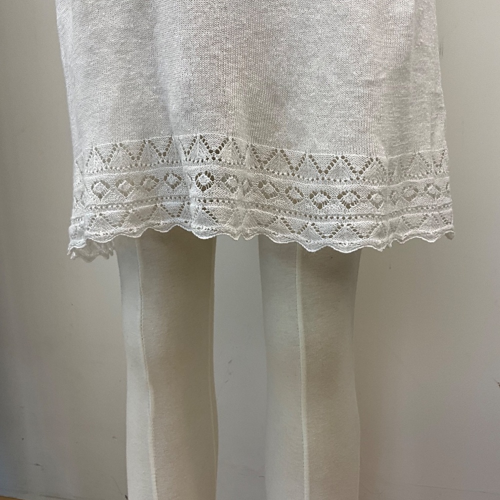 🖤 Stewart+Brown Organic Linen Knit Dress – White, Small 🖤 - Picture 3 of 4